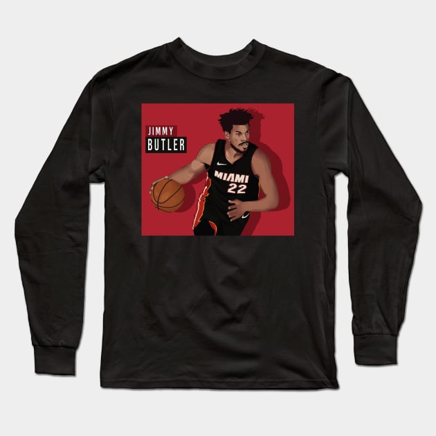 JIMMY BUTLER Long Sleeve T-Shirt by origin illustrations